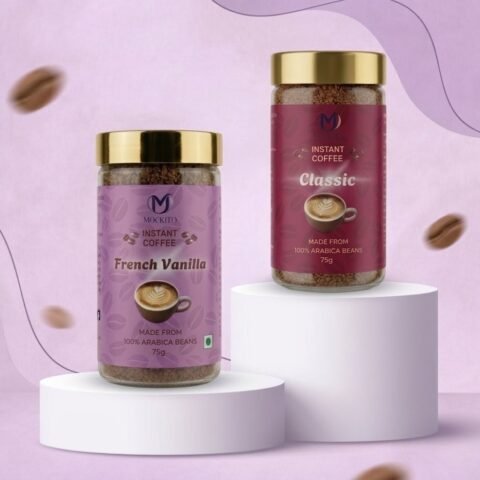 Premium Classic & Vanilla Coffee Powder - 75gm (Pack of 2)