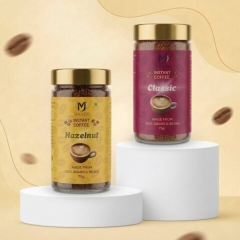 Premium Classic & Hazelnut Coffee Powder - 75gm (Pack of 2)