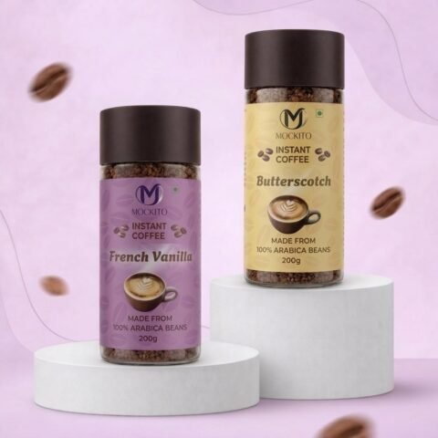 Premium Vanilla & Butterscotch Coffee Powder - 200gm (Pack of 2)