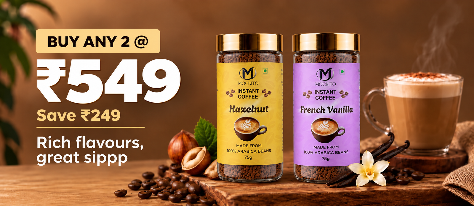 Buy Premium Instant Coffee Online | 100% Arabica | Mockito